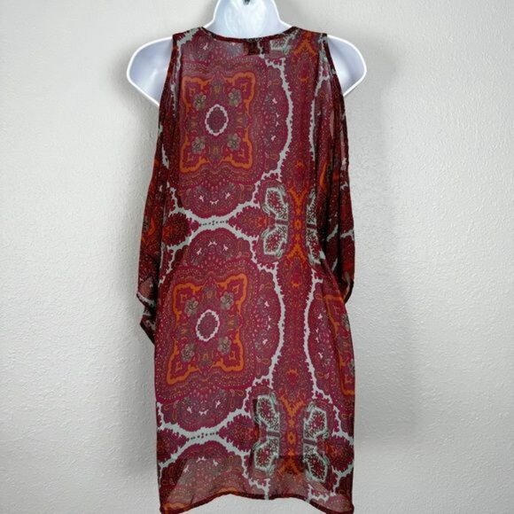 Show Me Your Mumu peta boo tunic dreamy medallions cold shoulder top XS - Picture 7 of 10
